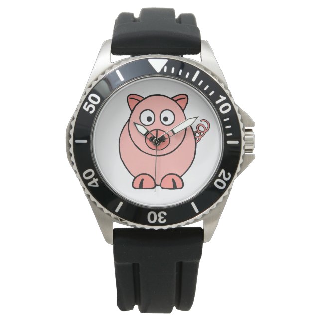 Montre Cochon rose (devant)