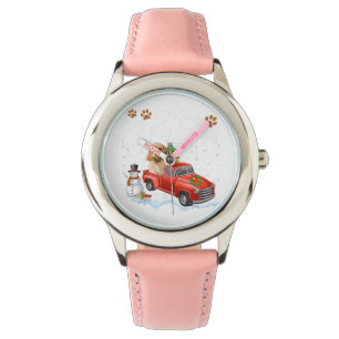 Montre Cocktail de Noël Chien Espagnol Drôle Chien de Cam