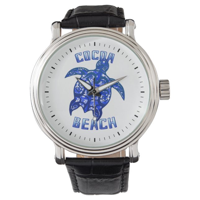 Montre Cocoa Beach Florida Vacation Tribal Turtle (devant)