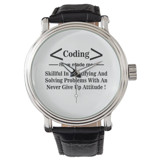 Montre Coder Coder Programmer Programmer Coding (devant)