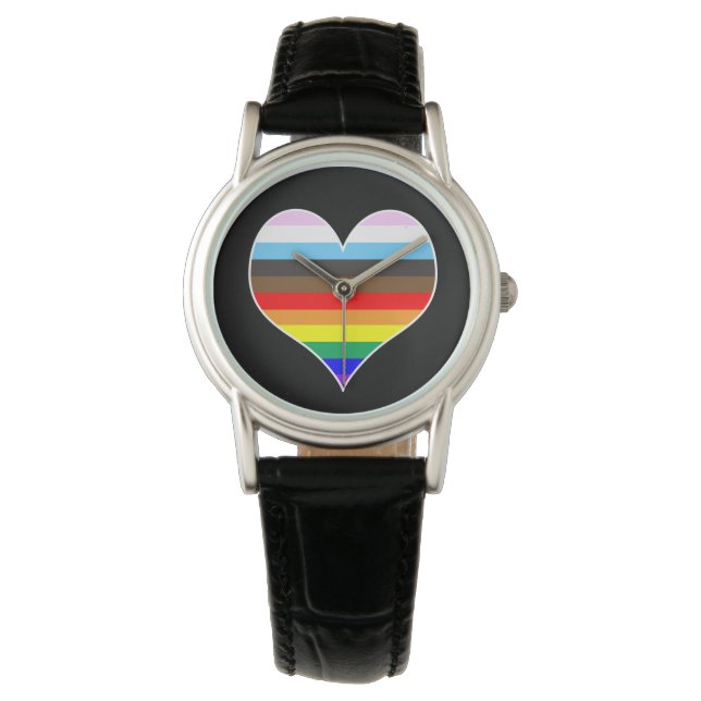 Montre Coeur arc-en-ciel (devant)