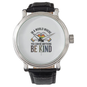 Montre Cœur Arc-en-ciel Mains Vintage Design Vectoriel So