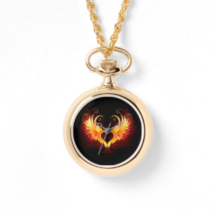 Montre Coeur de feu ange avec ailes