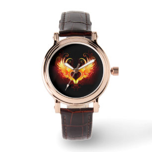 Montre Cœur de feu d'ange avec des ailes