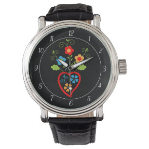 Montre Coeur de floraison folklorique portugais