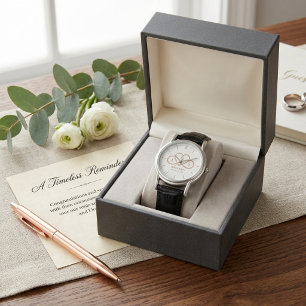 Montre Cœur de l'infini personnalisé pour couple pour ann