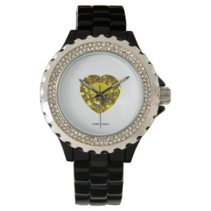 Montre Coeur jaune