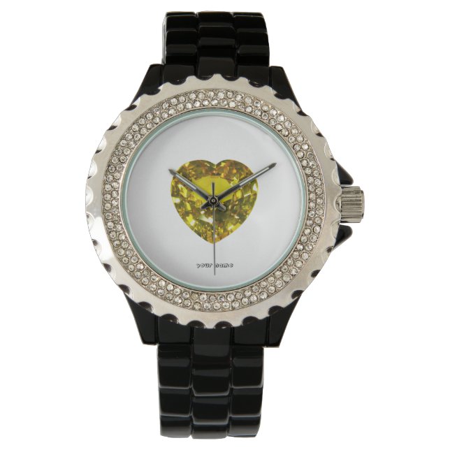 Montre Coeur jaune (devant)