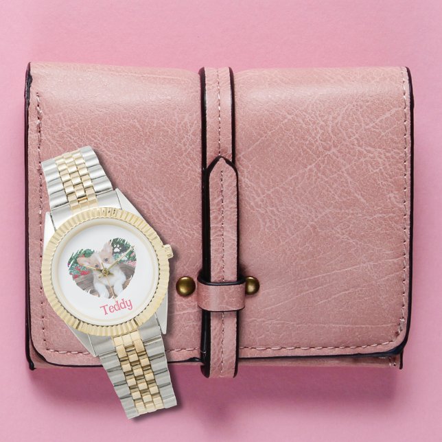 Montre Coeur personnalisé avec Empreintes de pattes et ph (Créateur téléchargé)