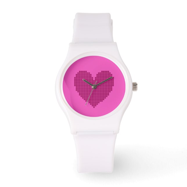 Montre Cœur pixélisé (Recto)