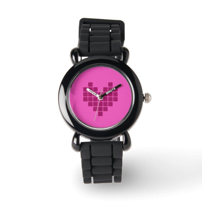 Montre Cœur pixélisé (Recto)