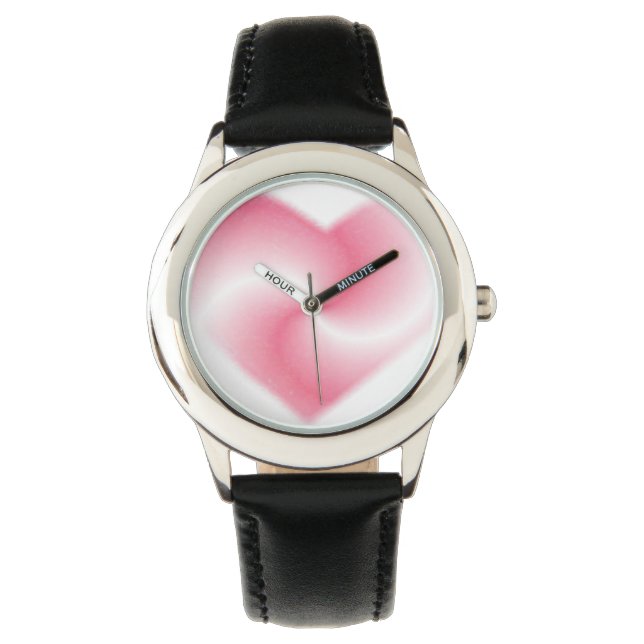 Montre Coeur rose tourbillon (devant)