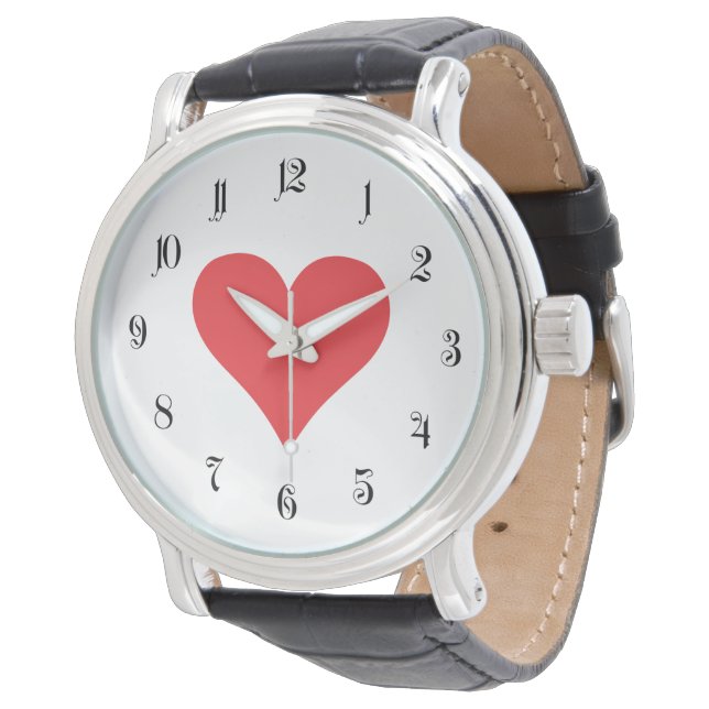 Montre Coeur rouge (Incliné)