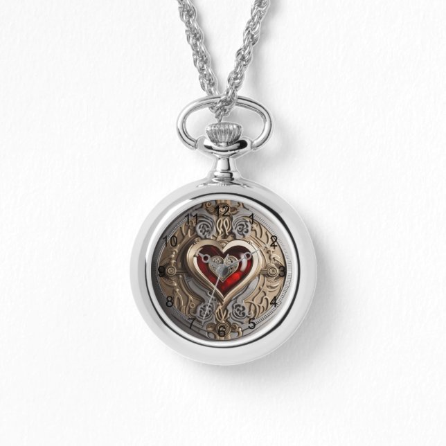 Montre Coeur Steampunk - Amour mécanique complexe (Recto)
