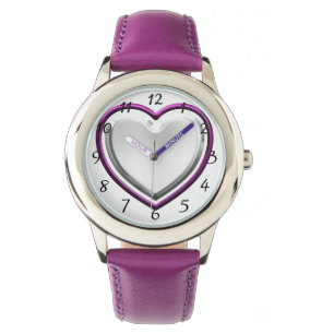 Montre Coeur violet