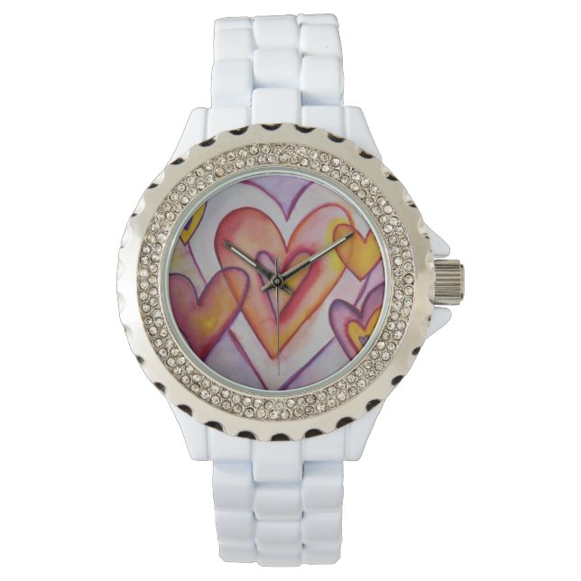 Montre Coeurs d'amour intervertissants Surveillance perso (devant)