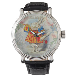 Montre Coeurs de lapin blanc Alice Classic