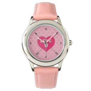 Montre Coeurs roses Aime U Guetter sur mesure