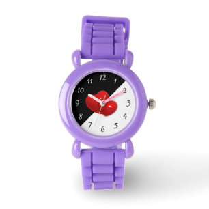 Montre Coeurs rouges