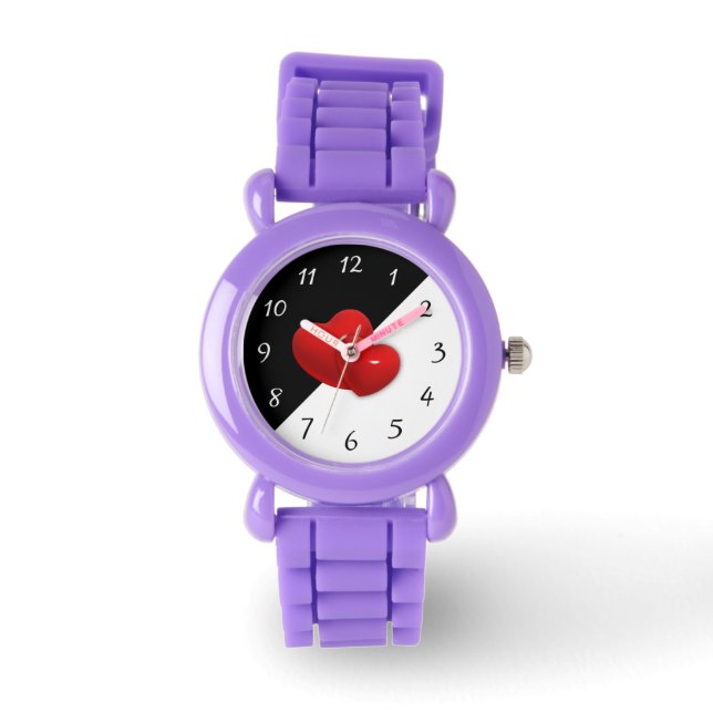 Montre Coeurs rouges (Recto)