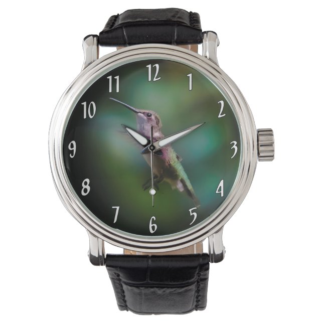 Montre Colibri à gorge rubis - Photo originale (devant)