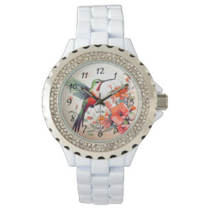 Montre Colibri en strass féminin