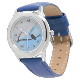 Montre - Colibri et arc-en-ciel