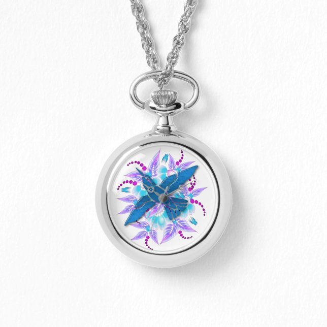 Montre Colibri Floral Art Déco (Recto)