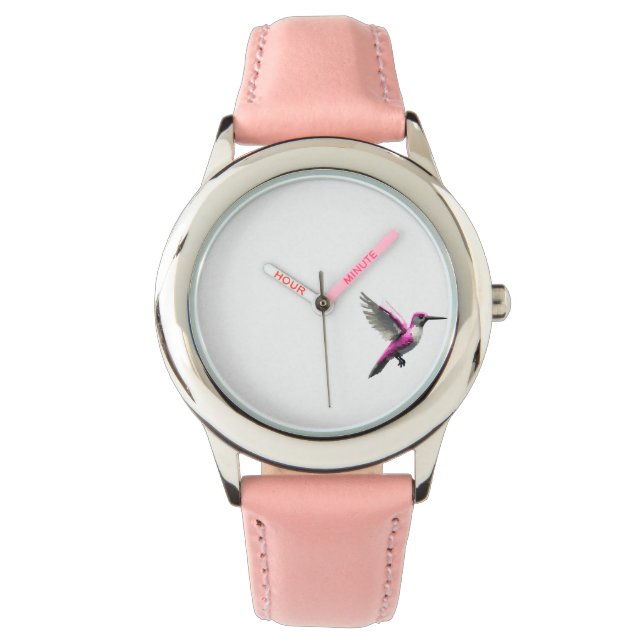 Montre Colibri rose (devant)