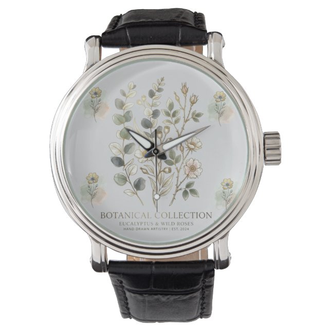 Montre Collection botanique Ethereal Gold & Sage (devant)