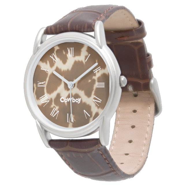 Montre Collection de Cuir Faux Vache Elégante Populaire (Incliné)