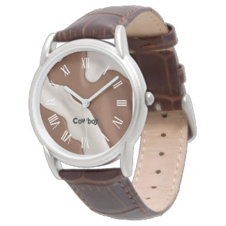Montre Collection Moderne en Faux Cuir de Vache de Luxe É