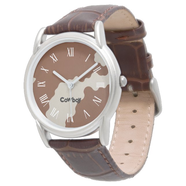 Montre Collection Populaire de Faux Cuir de Vache de Luxe (Incliné)
