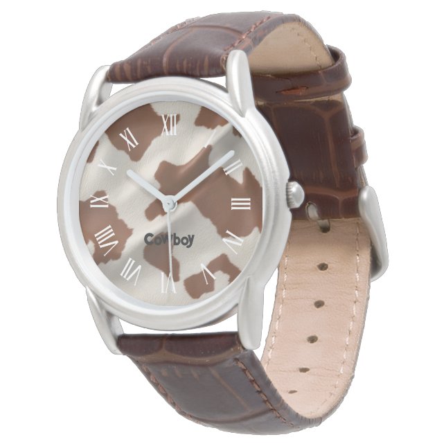 Montre Collection Populaire de Luxe en Cuir de Vache Synt (Incliné)