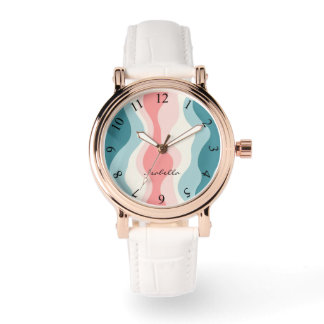 Montre Collection Tendance Abstraite Rose Pâle Menthe