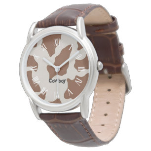 Montre Collection Tendance Cuir de Vache Faux Élégant Lux