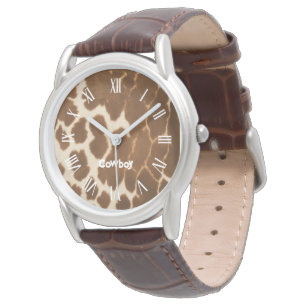 Montre Collection tendance Vache Faux Cuir Elégante