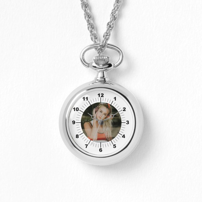 Montre Collier Argent - Personnalisé (Recto)