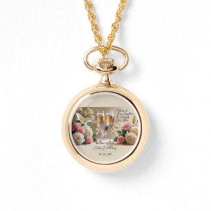 Montre collier de mariage personnalisée - Heureux