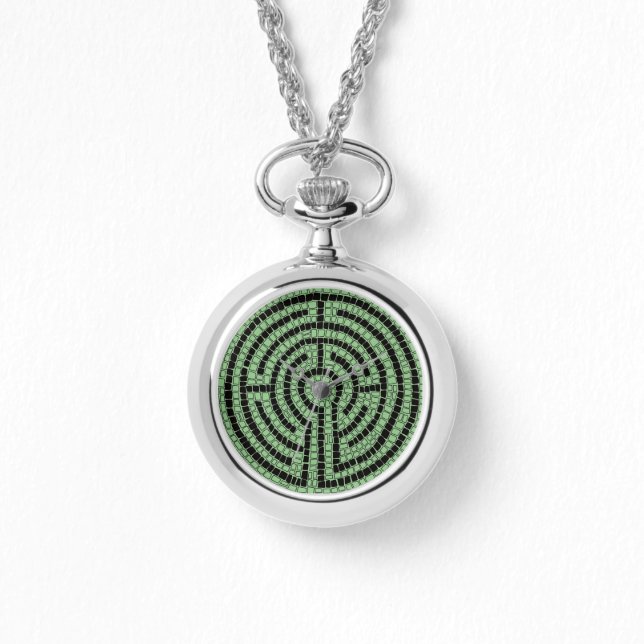Montre collier en argent LABYRINTHE XIV (Recto)