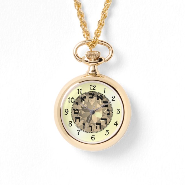 Montre Collier Nombres Hébreux (Recto)