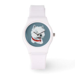 Montre Collier rouge de Westie
