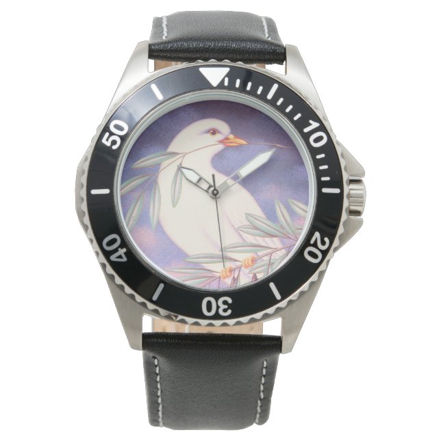 Montre Colombe de la paix stylée tendance (devant)