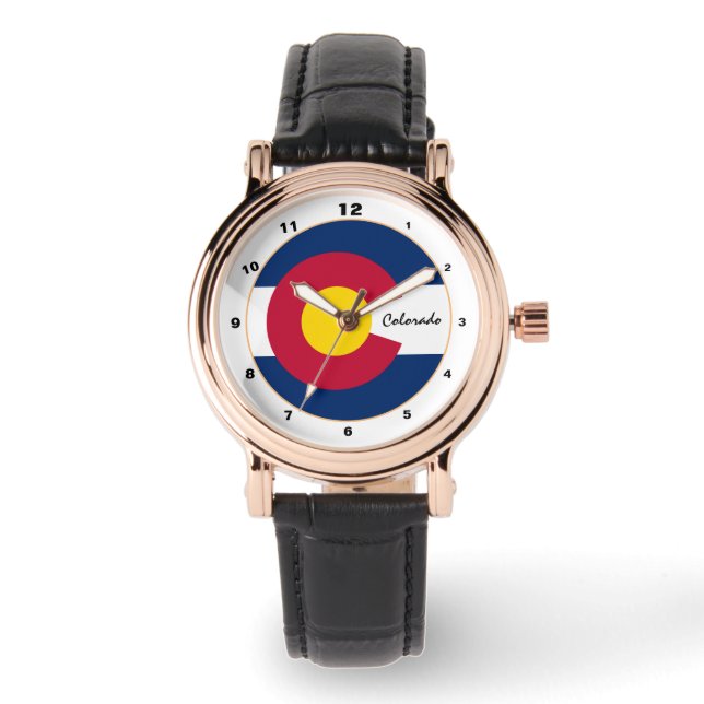 Montre Colorado Drapeau & Colorado mode USA /design (Recto)