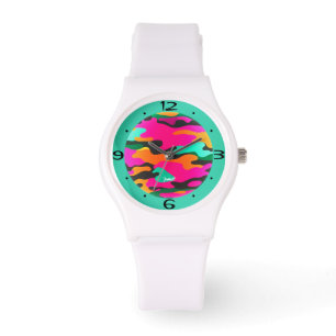 Montre Coloré Haute Visibilité Camouflage brillant Vivid