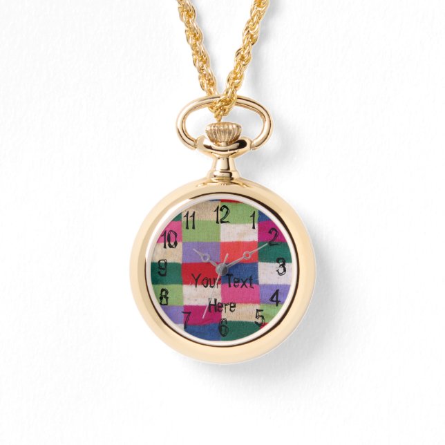 Montre colored patchwork squarts vintstyle (Recto)