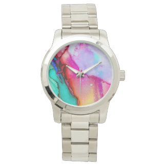 Montre colorée artistique