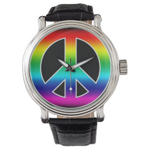 Montre colorée de signe de paix