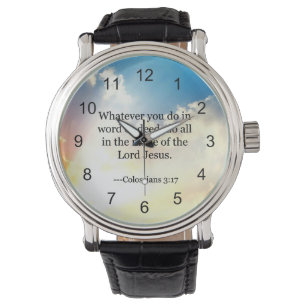 Montre Colossien 3:17, Écriture biblique chrétienne