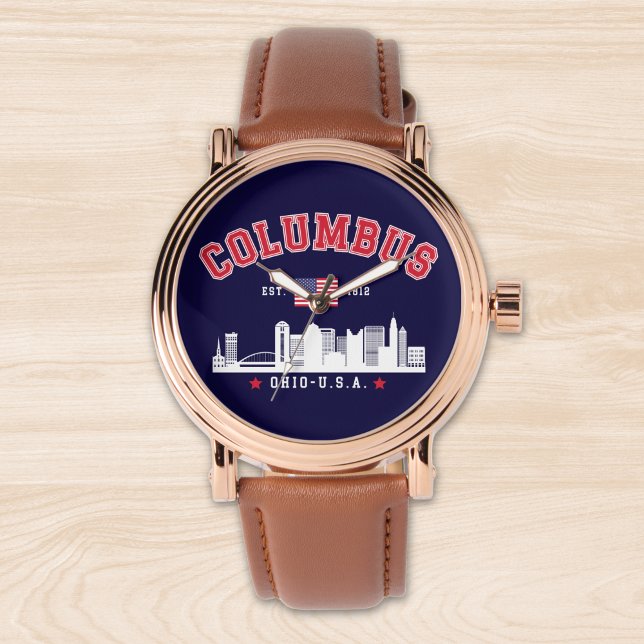 Montre Columbus City Skyline Print (Créateur téléchargé)